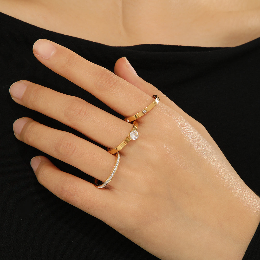 Shophably® Minimalist Gold Rings