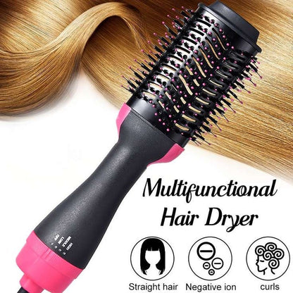 Shophably® Hot Air Brush Multi-Function HairDryer Straightener Curler CombOne Step Professional Salon Hai..