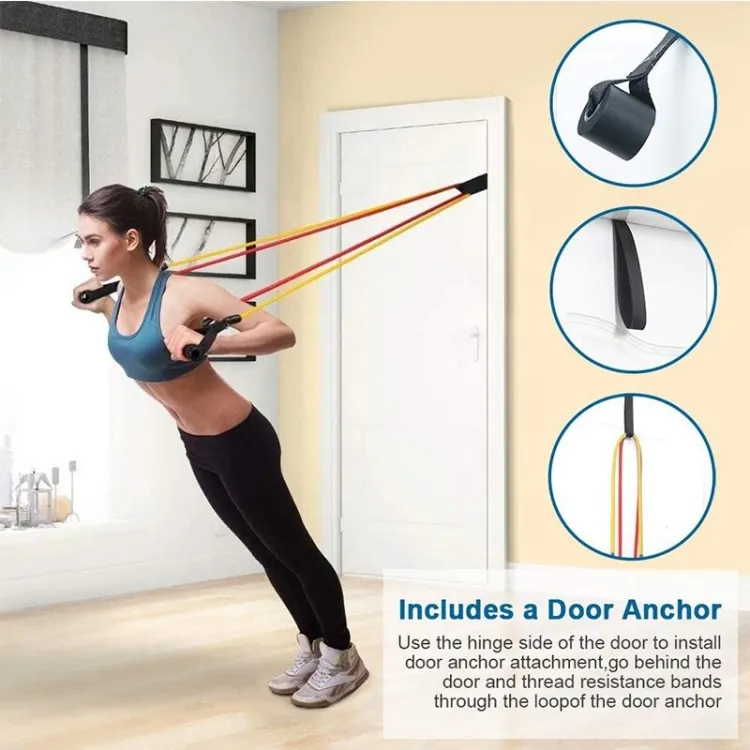 Shophably® Power Exercise Resistance Band Set 5 In 1