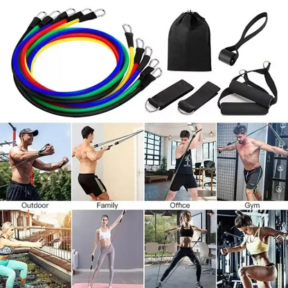 Shophably® Power Exercise Resistance Band Set 5 In 1